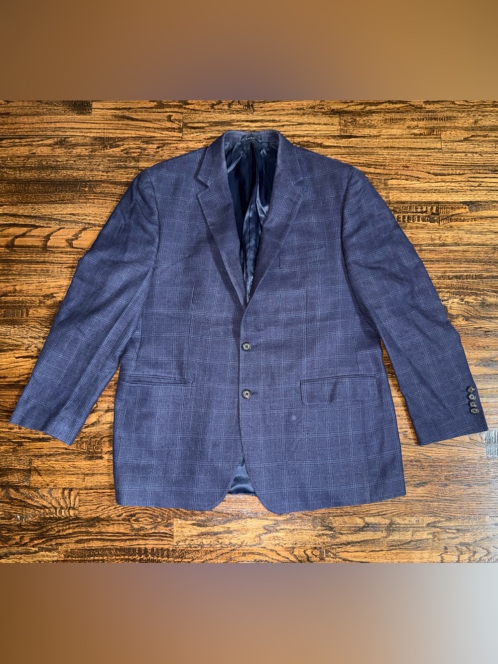 Ralph By Ralph Lauren Blue Plaid Blazer Suit Jacket Sport Coat Size 44R